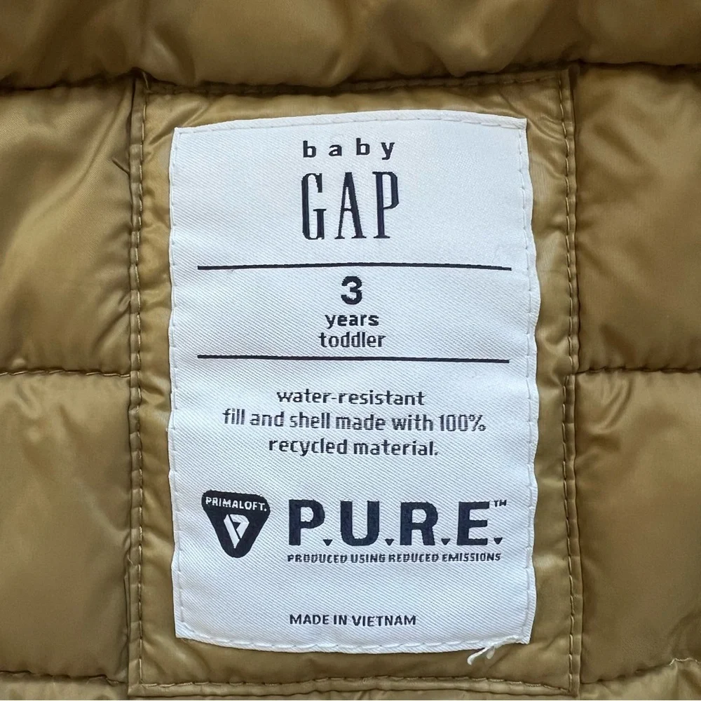 GAP Dino Hood Puffer Jacket, 3T